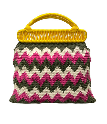 美品 MARNI ハンドバッグ クロシェフレームバッグ レディース マルニ