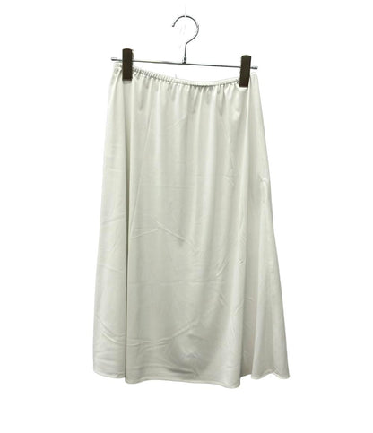 allureville 半袖ワンピース ホワイト サッカースキッパーパターン インナースカート  ベルト付き 202510-14-170 レディース SIZE 2 (M) アルアバイル