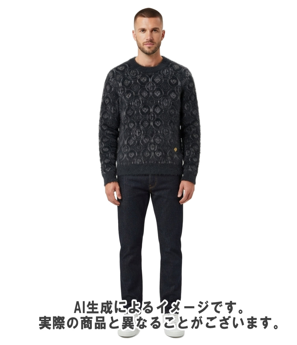 Casablanca 長袖 フラッフィー モノグラム クルーネック セーター メンズ SIZE L カサブランカ