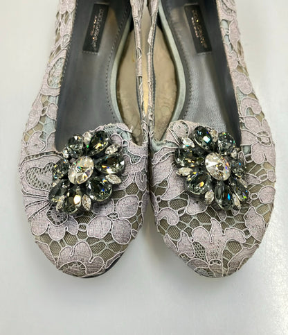 DOLCE & GABBANA フラットシューズ ビジュー レディース SIZE 36 (23cm) ドルチェアンドガッバーナ
