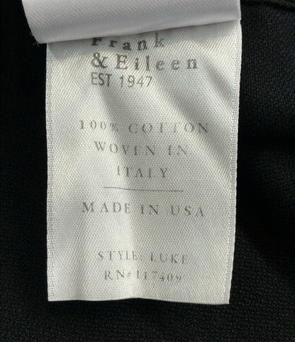 Frank&Eileen 長袖 ブラックデニムシャツ ダメージ加工 メンズ SIZE S フランクアンドアイリーン