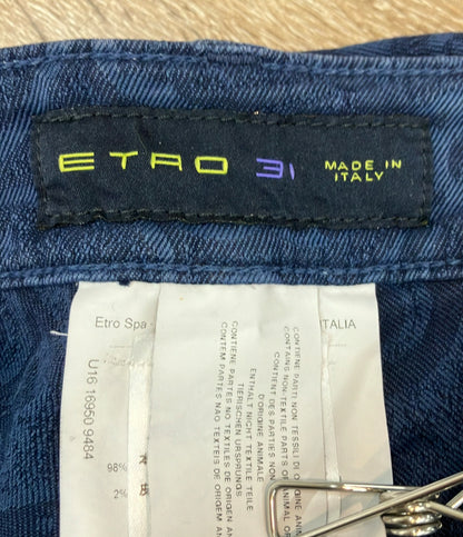 ETRO デニムパンツ ペイズリー柄 コットン ジップアップ 161-1690-9484 メンズ SIZE 31 (M) エトロ