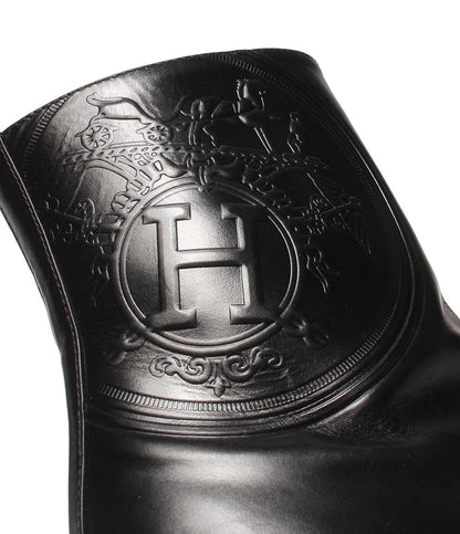 HERMES ショートブーツ エクスリブリス サイドジップ レザー レディース SIZE 36 1/2 (23.5cm) エルメス