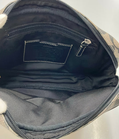 美品 COACH セカンドバッグ クラッチバッグ シグネチャー F77277 メンズ コーチ