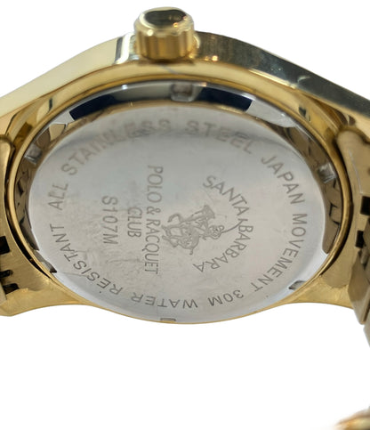 Santa Barbara Polo & Racquet Club 腕時計 クオーツ ホワイト S107M メンズ