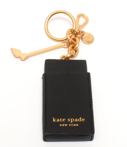 美品 Kate Spade バッグチャーム キーリング キーホルダー レザー マッチ箱モチーフ レディース ケイトスペード
