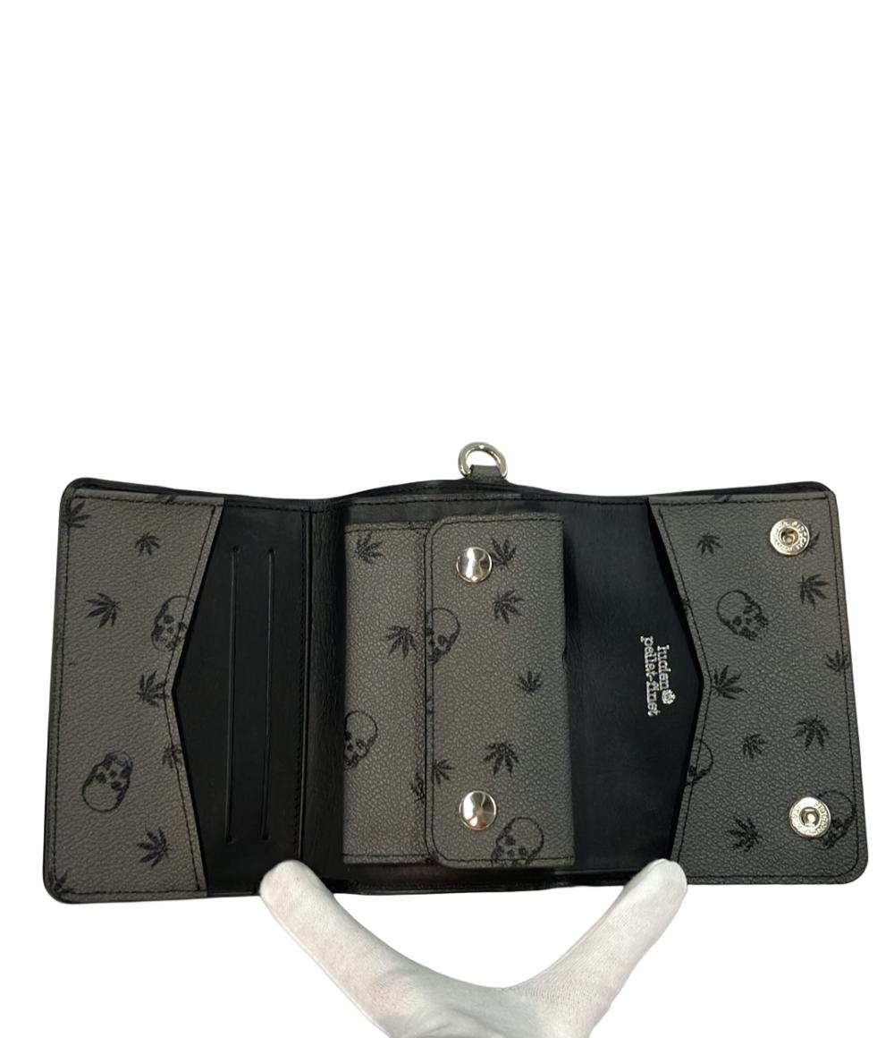 Lucien Pellat-Finet チェーン付き 三つ折り財布 スカル メンズ ルシアンペラフィネ