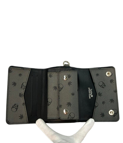 Lucien Pellat-Finet チェーン付き 三つ折り財布 スカル メンズ ルシアンペラフィネ