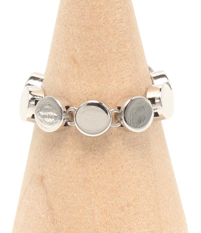 美品 グッチ リング 指輪 K18 チェーン プレート レディース SIZE 10号 GUCCI