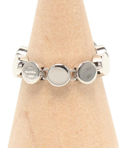 美品 グッチ リング 指輪 K18 チェーン プレート レディース SIZE 10号 GUCCI