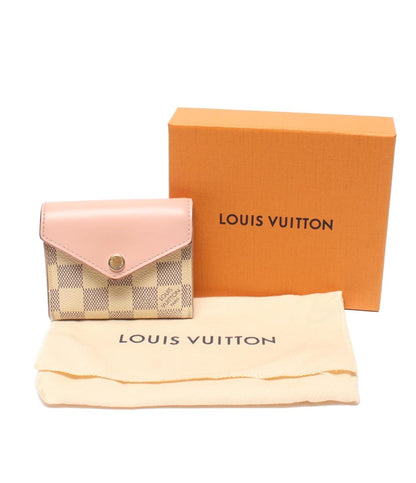 訳あり LOUIS VUITTON 三つ折り財布 ポルトフォイユ ゾエ ダミエアズール N60292 レディース ルイ・ヴィトン