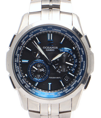 CASIO 腕時計 オシアナス マンタ ソーラー ブラック OCW-S1400 メンズ カシオ