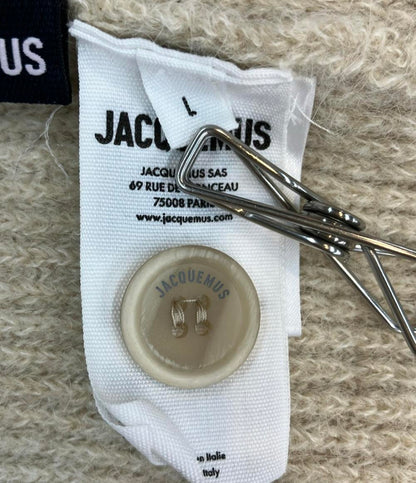 JACQUEMUS 長袖ニットカーディガン プルオーバー フロント斜めボタン Le Cardigan Pau 2680006246220 メンズ SIZE L ジャックムス