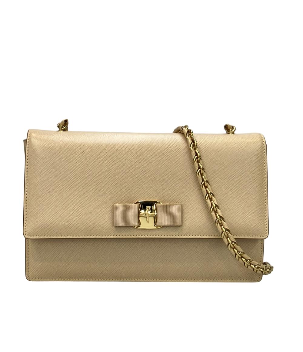 Salvatore Ferragamo チェーンショルダーバッグ 斜め掛け ヴァラ E480 レディース サルバトーレフェラガモ