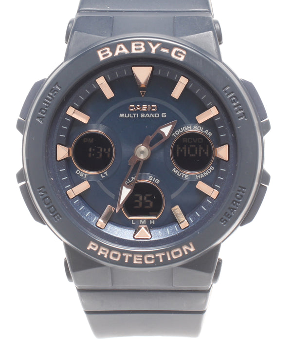 美品 CASIO 腕時計 ソーラー電波 Baby-G ソーラー ネイビー BGA-2510 美品 CASIO 腕時計 ソーラー電波 Baby-G ソーラー ネイビー BGA-2510