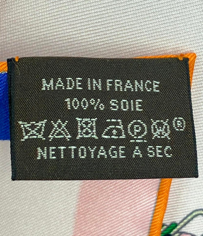 美品 エルメス スカーフ シルク100% 精巧な馬車 カレ45 レディース HERMES