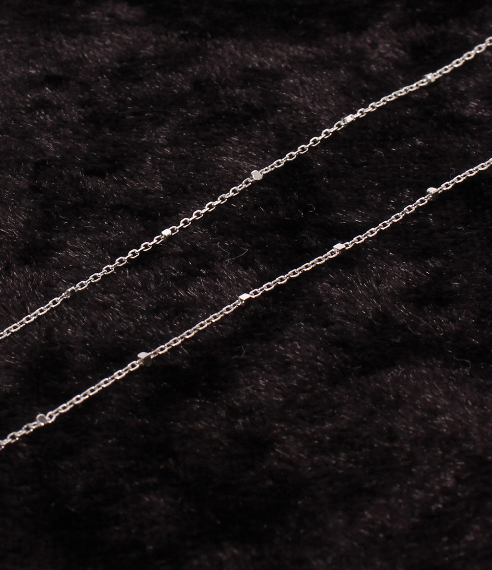 美品 ネックレス K10WG ダイヤ 0.25ct レディース