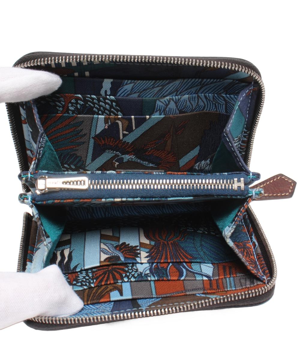 HERMES ラウンドファスナー財布 D刻印 シルバー金具 アザップ