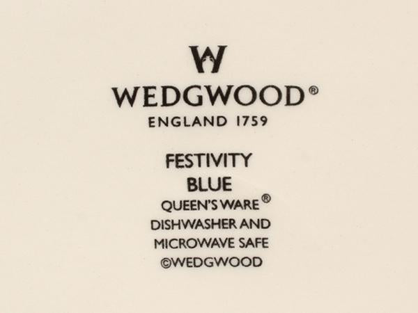 美品 WEDGWOOD プレート 大皿 2点セット 27cm フェスティビティ アイボリー ブルー ウエッジウッド