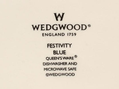 美品 WEDGWOOD プレート 大皿 2点セット 27cm フェスティビティ アイボリー ブルー ウエッジウッド