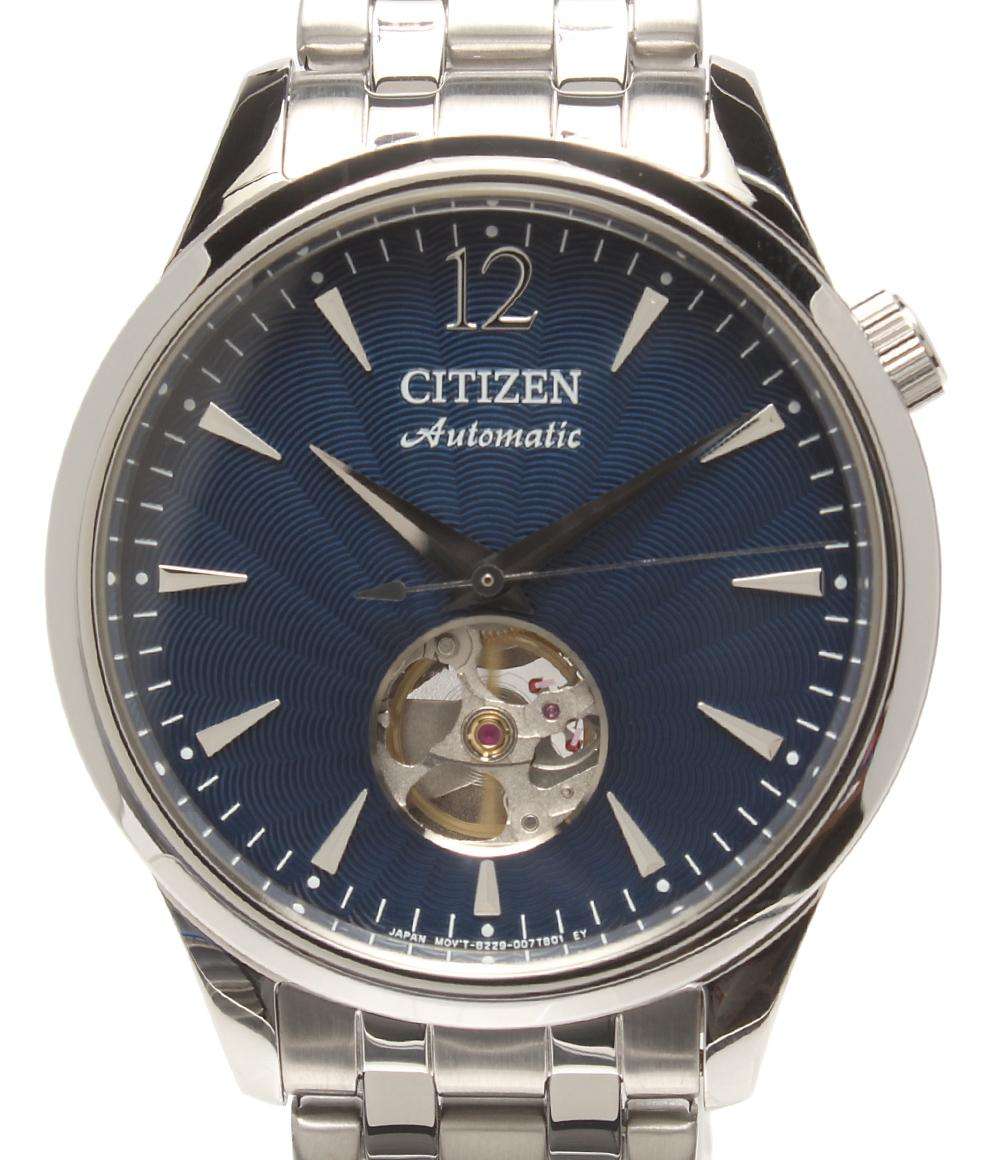 美品 CITIZEN 腕時計 自動巻き ネイビー 8229-003MT04 メンズ シチズン