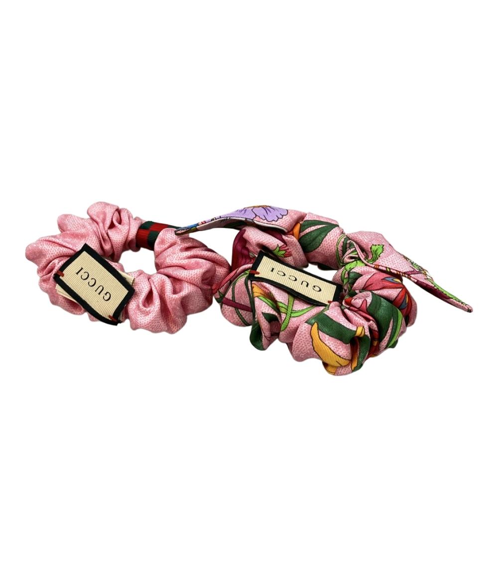 美品 グッチ シュシュ 2個セット シルク100% 765564 レディース GUCCI