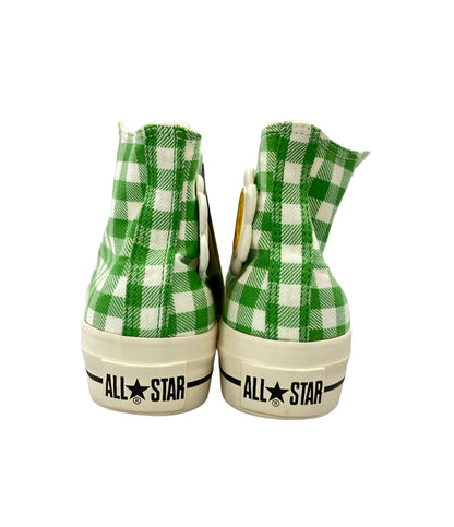 美品 CONVERSE ハイカットスニーカー ギンガムチェック 花 ALL STAR PLTS FLOWERPATCH HI 5SD887 レディース SIZE 24.0 コンバース