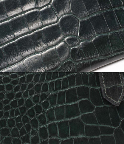 HERMES 長財布 A刻印 シルバー金具 アリゲーター ベアンスフレ レディース メンズ エルメス