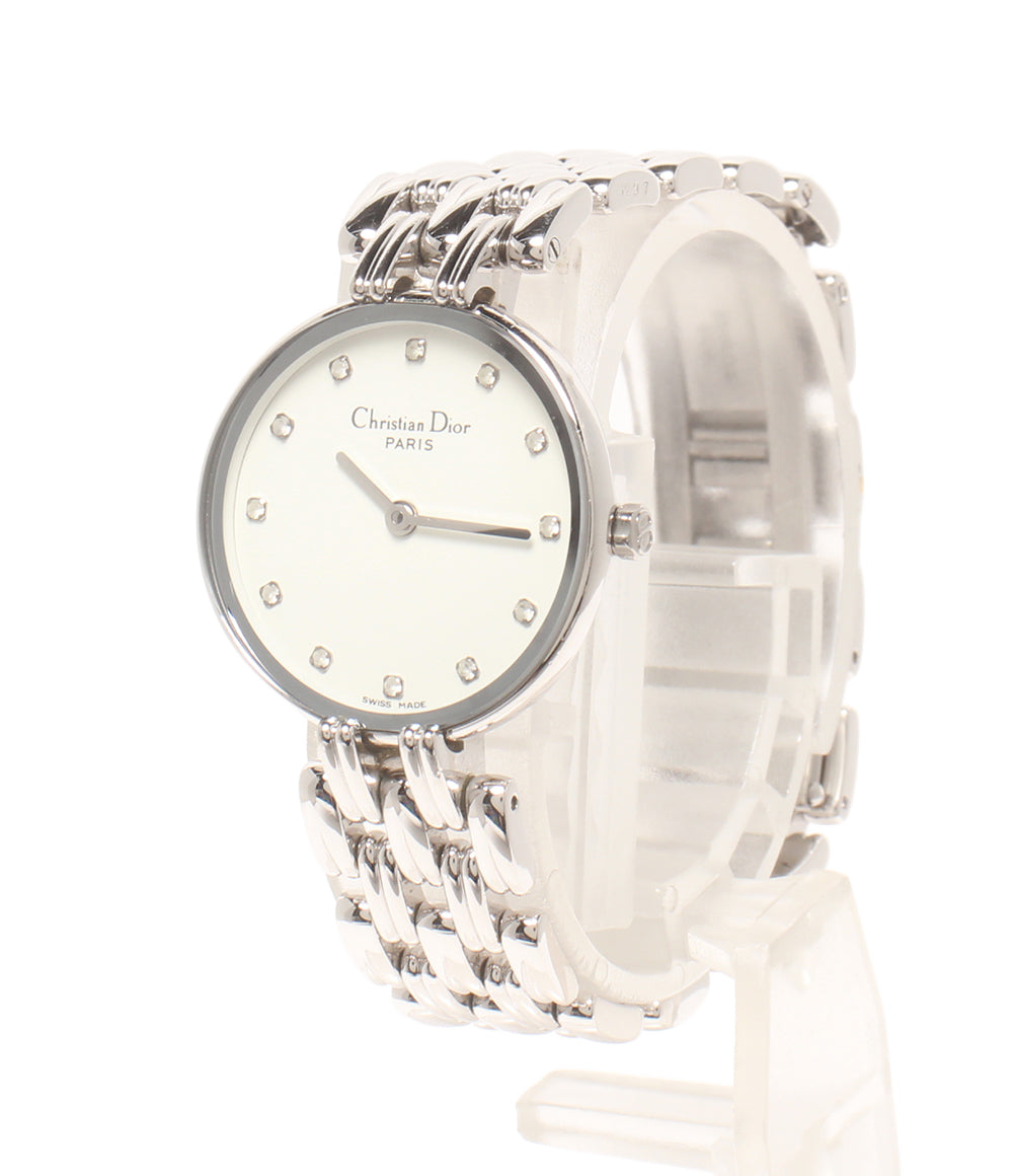 Christian Dior 腕時計 バギラ クオーツ ホワイト D44 120 レディース