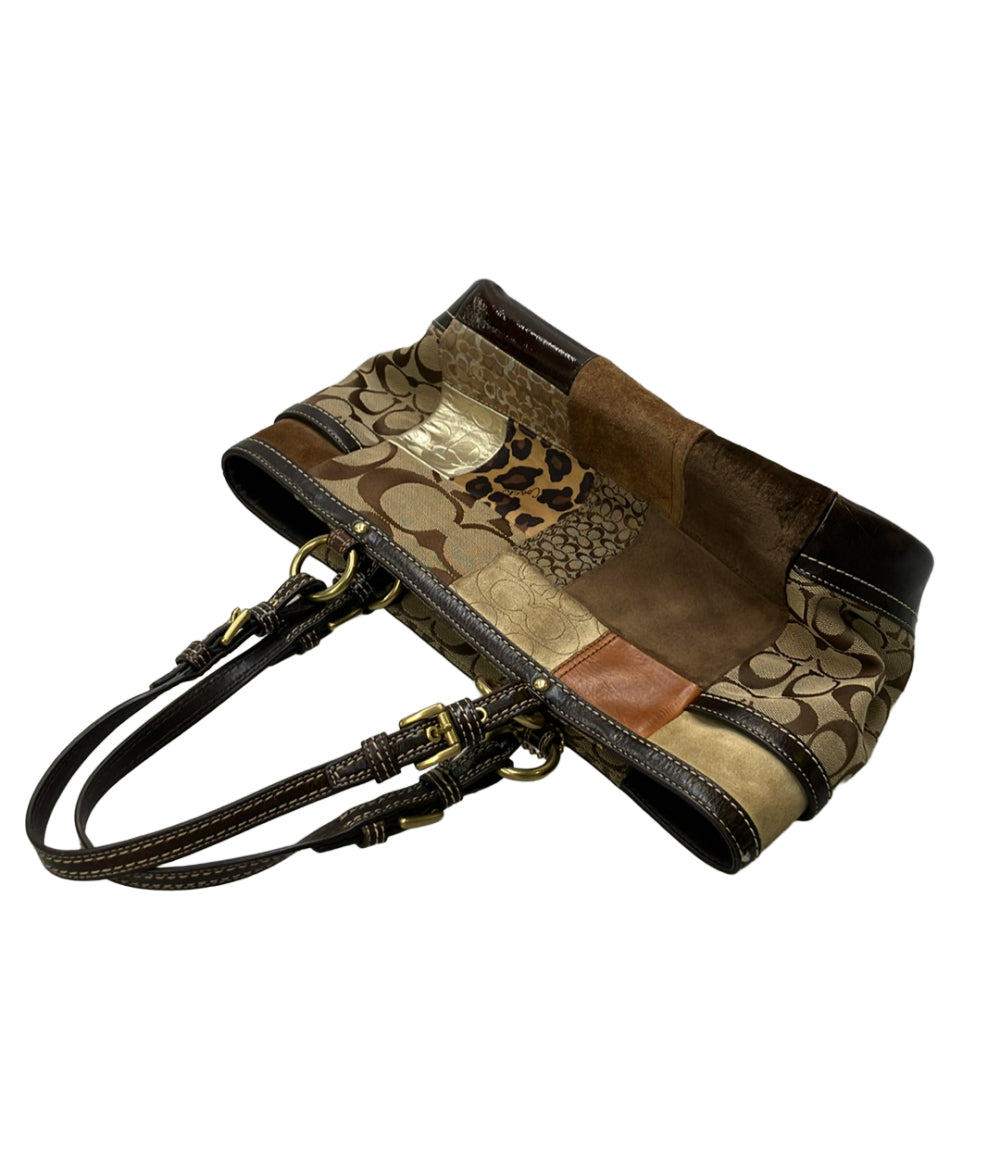 COACH ショルダーバッグ 肩掛け パッチワーク シグネチャー F12843 レディース コーチ