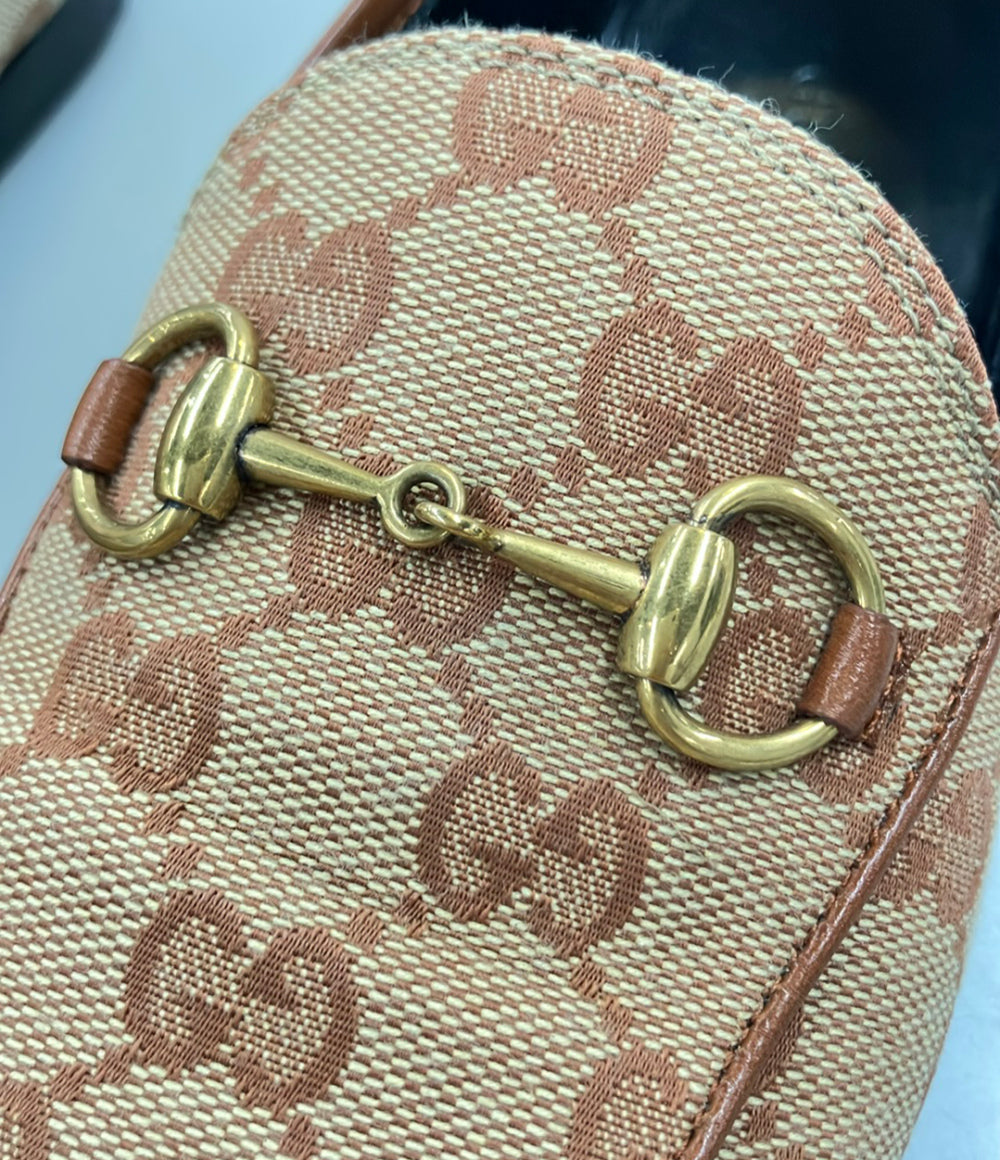 GUCCI ホースビットローファー GG キャンバス ヨルダーン レディース SIZE 34 (22cm) グッチ