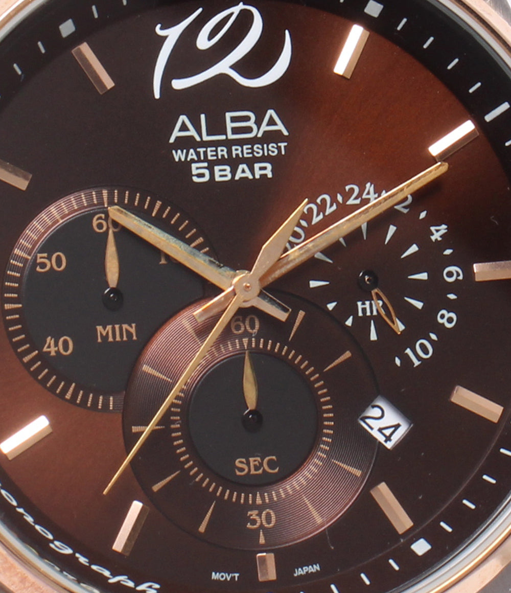 ALBA 腕時計 クオーツ ブラウン AT3A56X1 メンズ アルバ