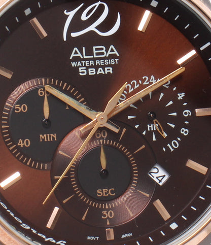 ALBA 腕時計 クオーツ ブラウン AT3A56X1 メンズ アルバ