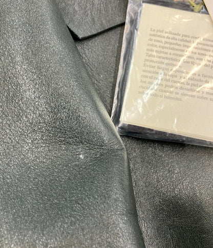 スポーツマックス ノーカラーレザージャケット レディース SIZE 42 (M) SPORTMAX