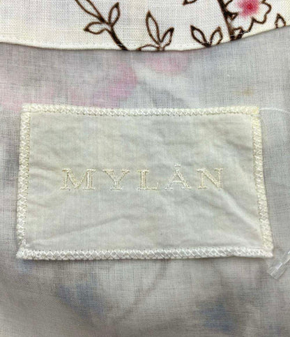 MYLAN 半袖ワンピース 花柄 リネン オリエンタルガーデンリリー MY18SS-OP014 レディース SIZE S マイラン
