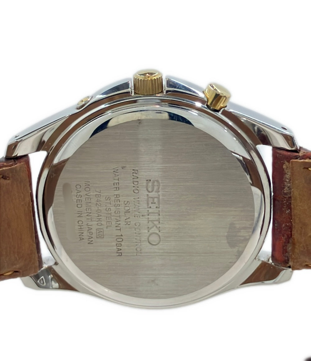 SEIKO 腕時計 ソーラー 7B42-0AK0 メンズ セイコー