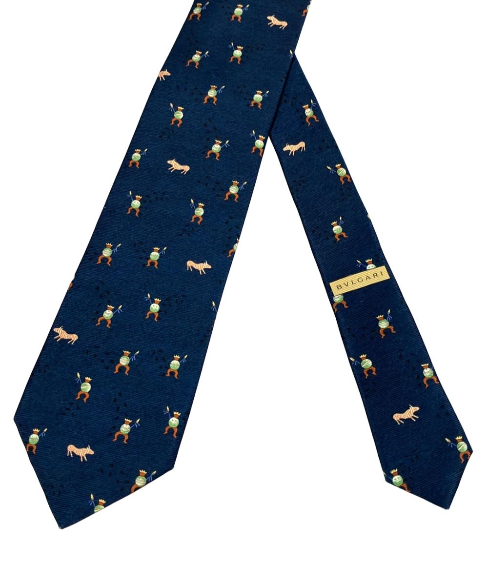 ブルガリ ネクタイ シルク100% メンズ BVLGARI