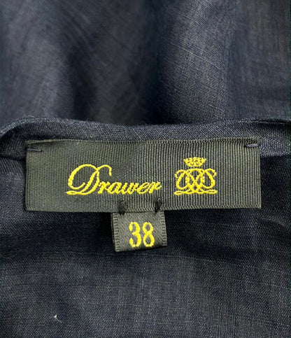 Drawer ローンラッフル フリル ノースリーブ ブラウス 6521-299-1090 レディース SIZE 38 ドゥロワー