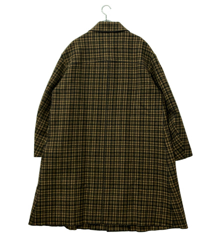 CLANE チェスターコート スナップボタン チェック柄 スタンドフォールカラービッグシルエットコート 27101-0051 メンズ SIZE 2 (M) クラネ