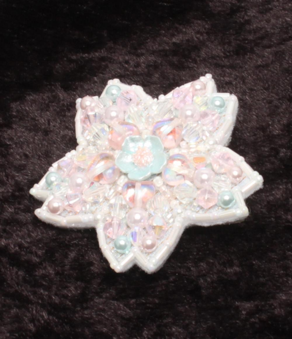 美品 ネックレス イヤリング ブローチ フラワーモチーフ 花モチーフ 7点セット レディース