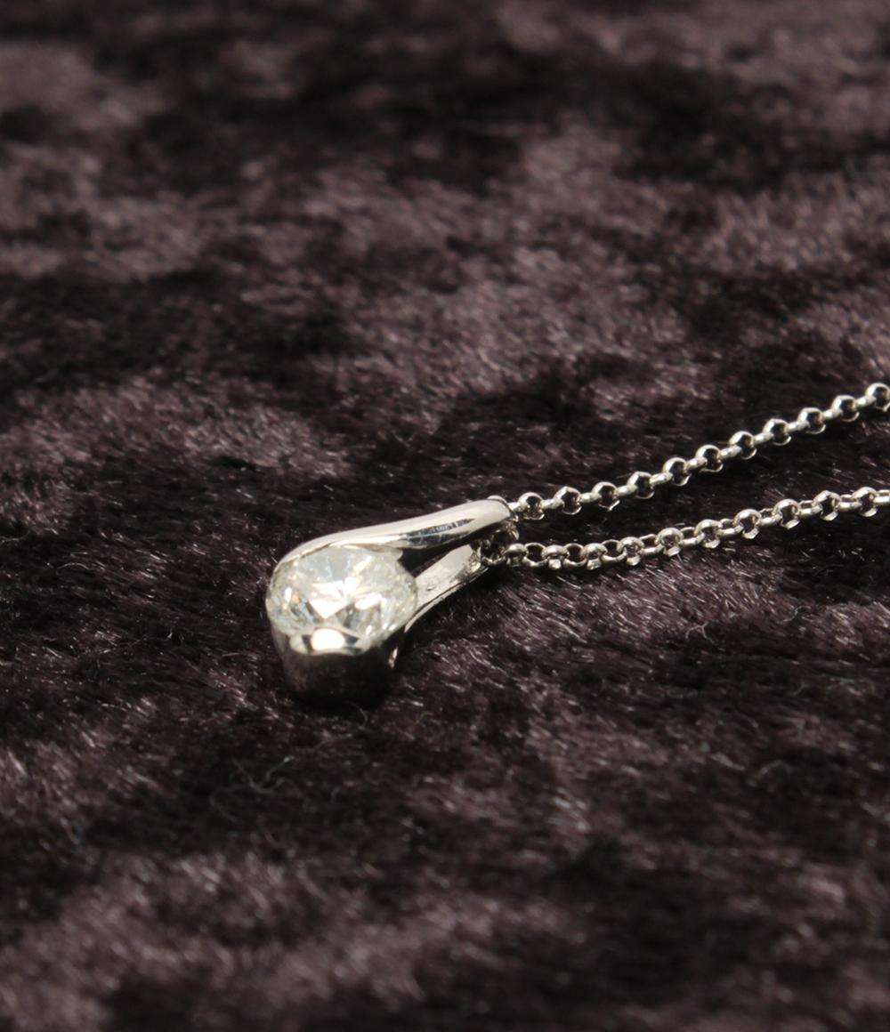 美品 ネックレス Pt900 Pt850 ダイヤ 0.399ct レディース