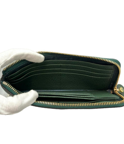 美品 BARCOS L字ファスナー長財布 コインケース カードケース付き レディース バルコス