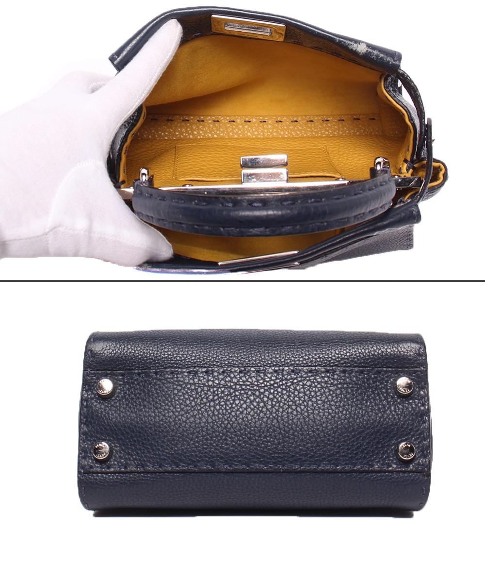 FENDI 2wayハンドバッグ ショルダーバッグ 斜め掛け ピーカブー ミニ