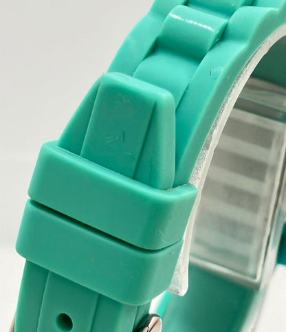 腕時計 クレパスコラボ クオーツ ホワイト NCT-01-GRN レディース タイムステーションNEO