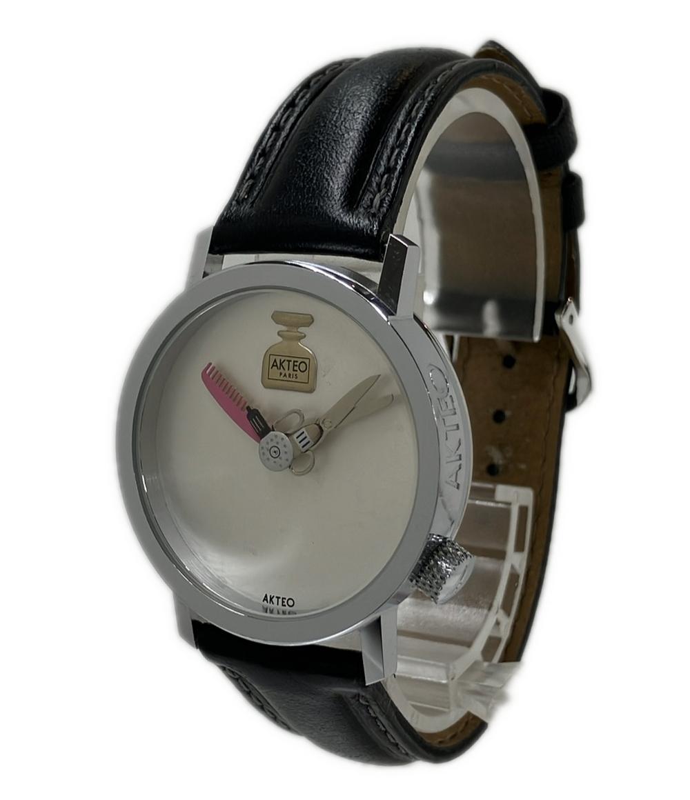 AKTEO 腕時計 クオーツ ホワイト系 レディース メンズ アクテオ