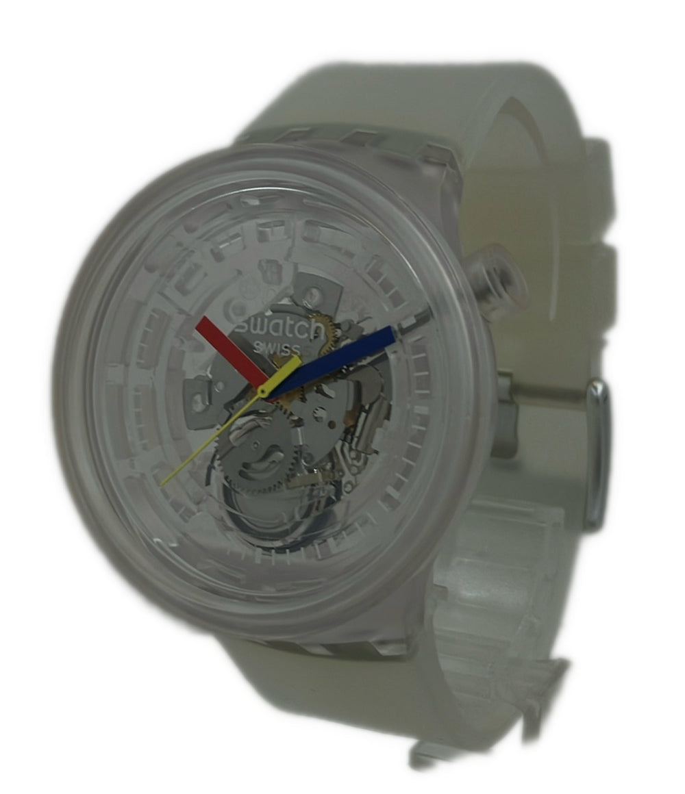 美品 Swatch 腕時計 クオーツ クリア レディース メンズ スウォッチ