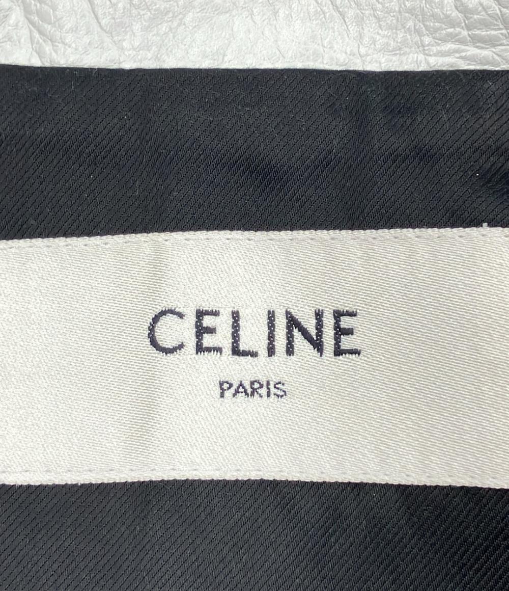 セリーヌ カーフスキン レザー ダブルライダースジャケット レディース SIZE 36 (S) CELINE