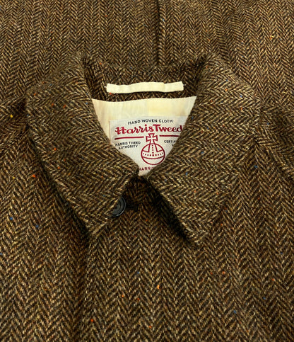 BEAMS PLUS ハリスツイード バルカラー コート メンズ SIZE XL ビームスプラス