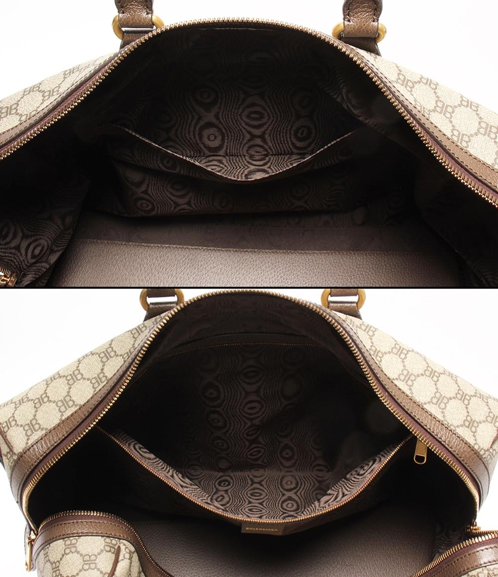 美品 グッチ バレンシアガ 2wayボストンバッグ ショルダーバッグ 斜め掛け コラボ ハッカープロジェクト グラフィティ 680124 0001R 002123 メンズ