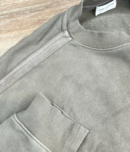 SAINT LAURENT 長袖スウェット グレージュ ショート丈 716525 レディース SIZE S サンローラン